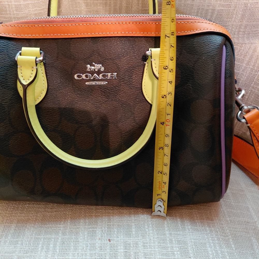 Coach Brown and Yellow Women's Bag - Picture 6 of 6
